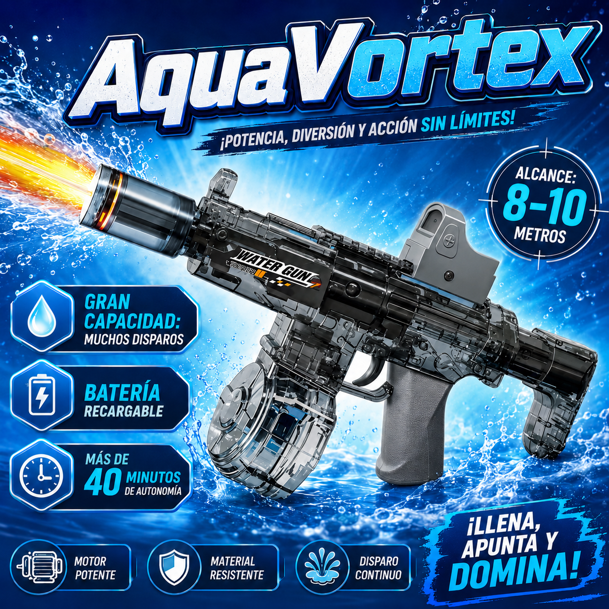 PISTOLA ELÉCTRICA AQUA-VORTEX